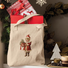 Christmas Little Girl With Present Pattern Design