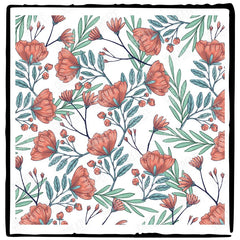 Red Poppy Flower Pattern Design