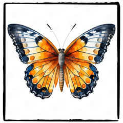 Beautiful Orange Butterfly Pattern Design