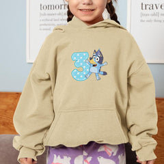 Happy Bluey Character 3rd Birthday Number Design