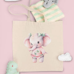 Cute Pink Elephant In A Dress Pattern Design