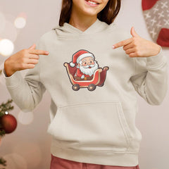 Cute Santa In Sleigh Kids Christmas Character Design