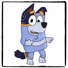 BLUEY Uncle Stripe Blue Heeler Dancing Kids TV Design