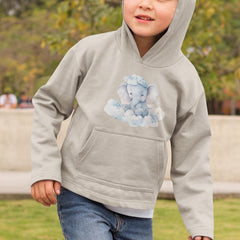 Cute Blue Elephant Cloud Pattern Design