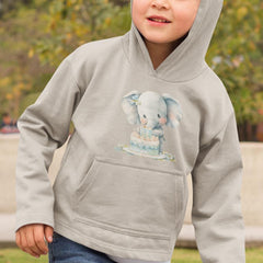 Blue Cute Elephant Decorating Bday Cake Pattern Design