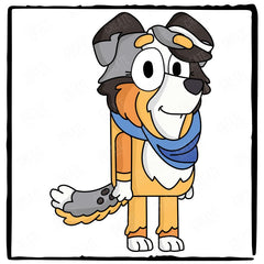 BLUEY Calypso Smiling Happy Blue Kids TV Design