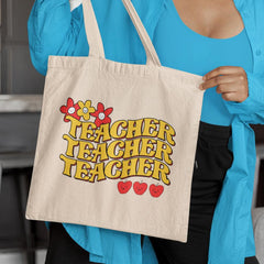 Teacher Teacher Teacher Hippie 60's Apple Flower School Design
