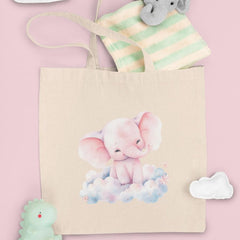 Cute Pink Elephant Cloud Pattern Design