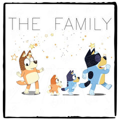 BLUEY Family Walking Street Blue Kids TV Design
