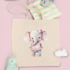Pink Elephant Cute Tee And Bow Pattern Design
