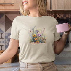 Bunch of Wild Flowers Plants Yellow Purple Design 3