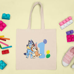 Happy Bluey & Bingo Character 1st Birthday Balloons Number Design