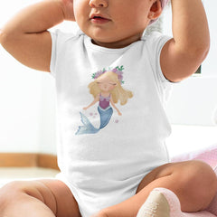 Mermaid Blonde Hair Kids Baby Pattern Design