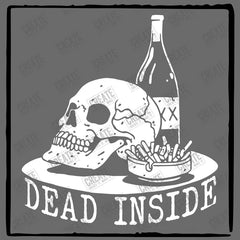 Dead Inside Skull Skeleton Halloween Design
