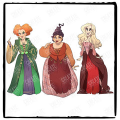 Hocus Pocus Sanderson Sisters Villan Style Halloween Design
