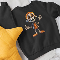 Orange Skeleton Boy Kids Halloween Character Design