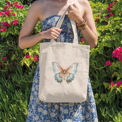 Beautiful Watercolour Blue-Golden Butterfly Pattern Design