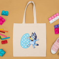 Happy Bluey Character 6th Birthday Number Design