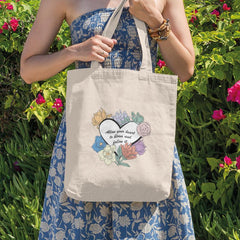 Allow Your Heart To Bloom And Follow It Black Text Quote Affirmation Design