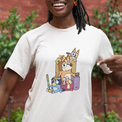 BLUEY Chilli Mum With Bluey And Bingo Blue Kids TV Design