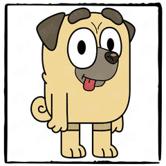 BLUEY Buddy Standing Right Blue Kids TV Design