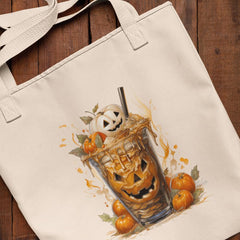 Halloween Coffee Pumpkin Spice Spooky Fall Pattern Design