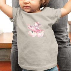 Cute Pink Elephant Flying Pattern Design