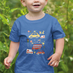 Cartoon Cars Traffic Kids Baby Pattern Design