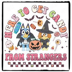 BLUEY Halloween Here To Get Candy Design