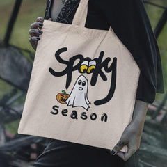 Spooky Season Ghost and Pumpkin Halloween Design