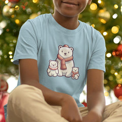 Cute Polar Bears With Christmas Tree Kids Christmas Character Design