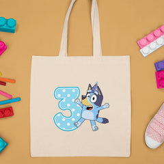 Happy Bluey Character 3rd Birthday Number Design