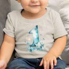 Blue Number One Birthday Pattern Design