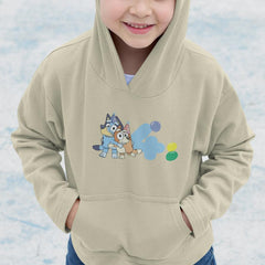 Happy Bluey & Bingo Character 4th Birthday Balloons Number Design