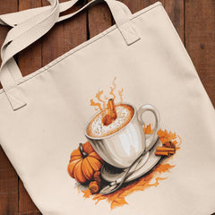 Halloween Coffee Pumpkin Spice Cinnamon Pattern Design