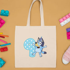 Happy Bluey Character 9th Birthday Number Design