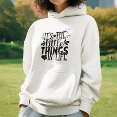 It's The Little Things In Life Simple Black Line Quote Affirmation Design