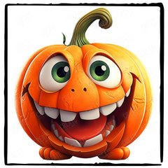 Goofy Orange Pumpkin Kids Halloween Character Design