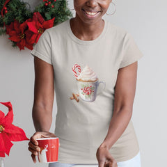 Christmas Chocolate Drink Sugar Cane Pattern Design