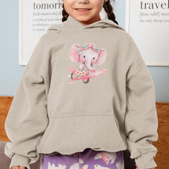 Cute Pink Elephant Flying Plane Pattern Design