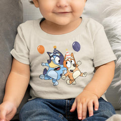 Birthday Happy Bluey And Bingo With Balloons