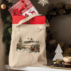 Christmas Snowy House Aesthetic Pattern Design