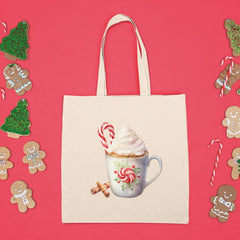 Christmas Chocolate Drink Sugar Cane Pattern Design