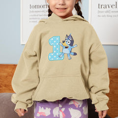 Happy Bluey Character 1st Birthday Number Design