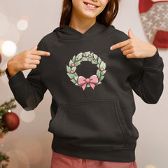 Cute Pink Christmas Wreath Kids Christmas Design
