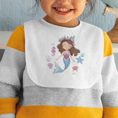 Mermaid Brunette Hair Kids Baby Pattern Design