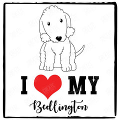 Cute Dog I Love My Bedlington Animal