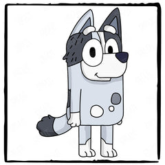 BLUEY Trixie Standing Blue Kids TV Design