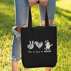 BLUEY Peace Love Bandit Blue Kids TV Design