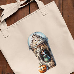 Halloween Coffee Spooky Doll Fall Pattern Design